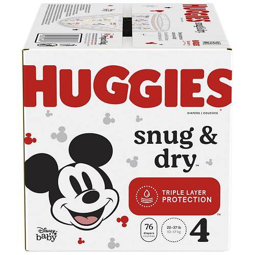 Order Huggies Snug & Dry Baby Diapers Size 4 - 76.0 ea food online from Walgreens store, HAMMOND on bringmethat.com