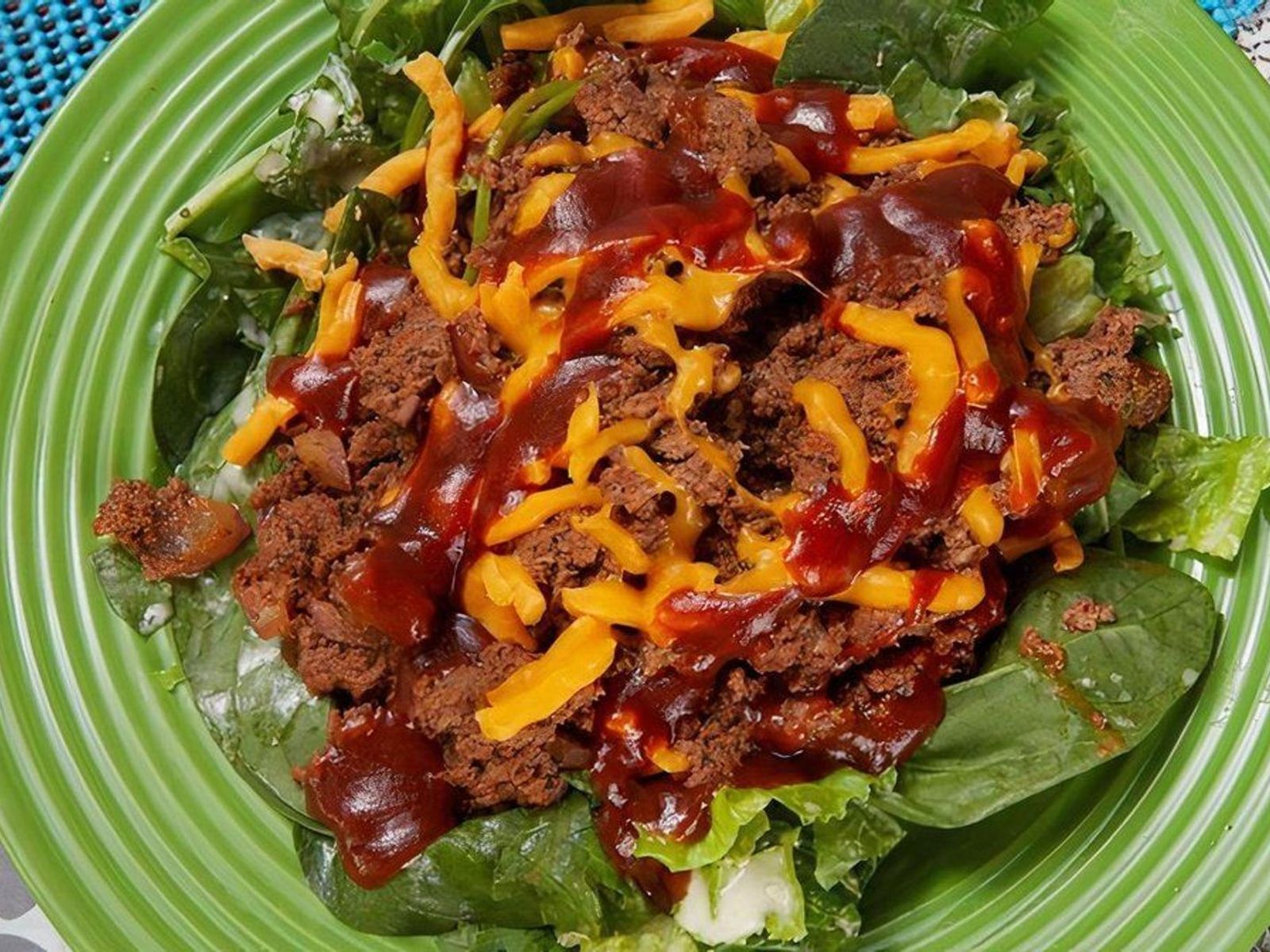 Order Cheeseburger Salad food online from Muscle maker grill (chelsea) store, New York on bringmethat.com