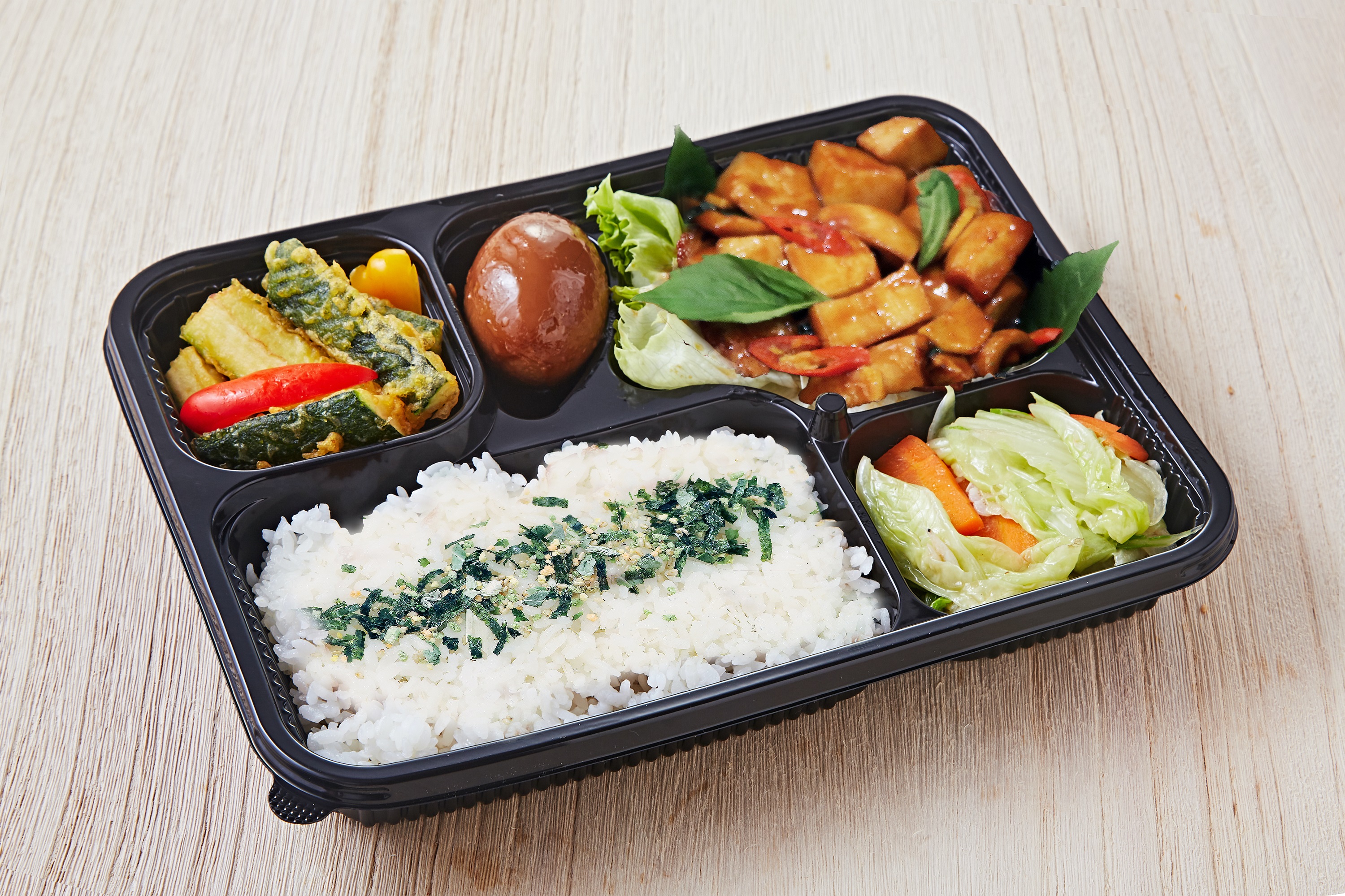 Order #R17 Three Cup King Oyster Mushroom Bento food online from O2 Valley store, Cupertino on bringmethat.com
