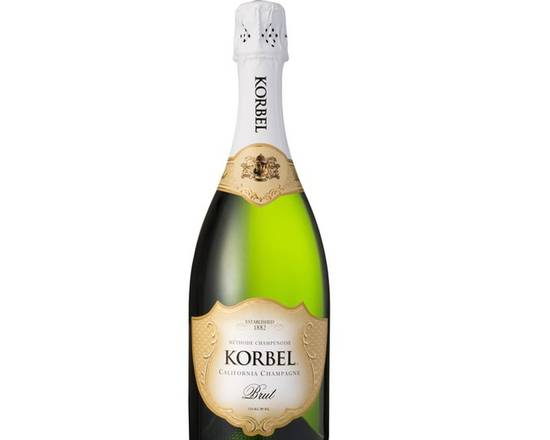 Order Korbel Brut, 750mL champagne (12.0% ABV) food online from Windy City Liquor Market store, El Cajon on bringmethat.com