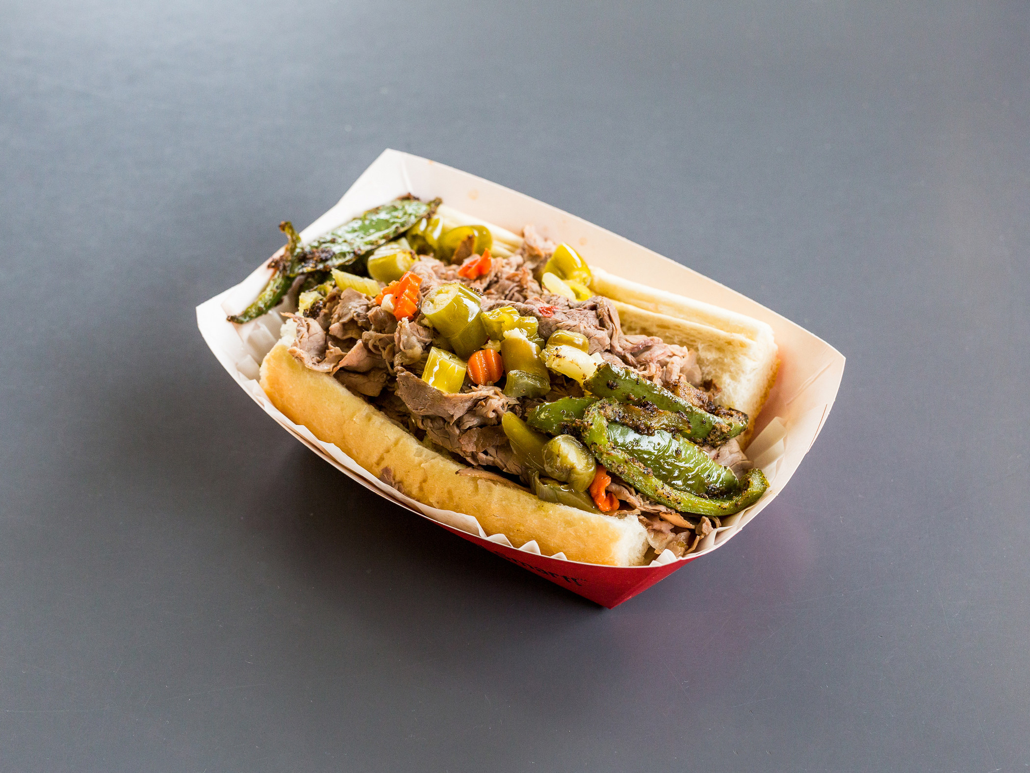 Order Italian Beef Sandwich food online from Byrons Hot Dog Haus store, Chicago on bringmethat.com