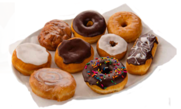 Order 1/2 Dozen Assorted Donuts food online from Huck store, Fairview Heights on bringmethat.com