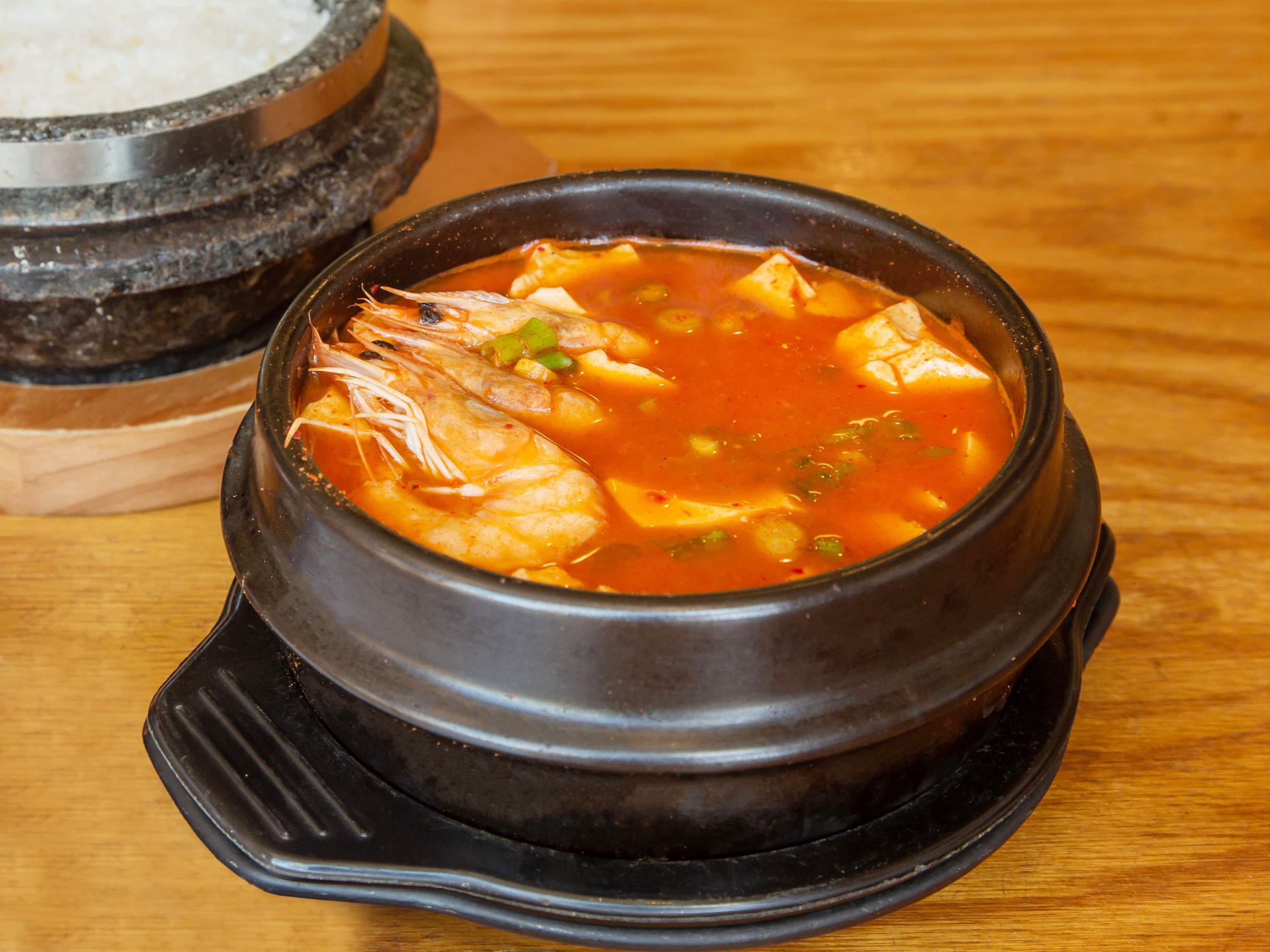 Order Seafood soft tofu (Shrimp, Oyster, Clam) food online from So Gong Dong store, Palisades Park on bringmethat.com
