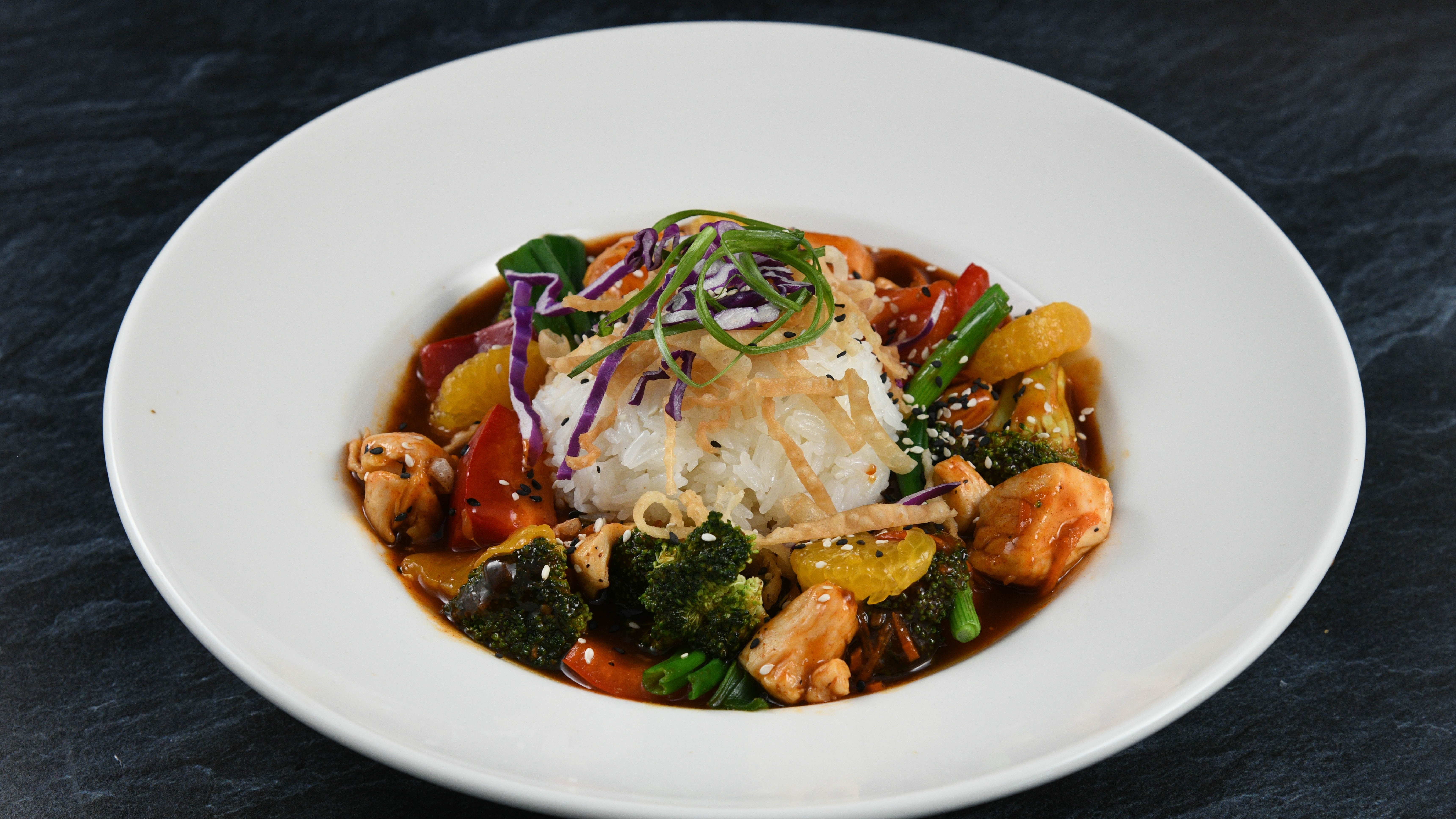 Order Korean Spicy Stir-Fry food online from Rainforest Cafe store, Tempe on bringmethat.com