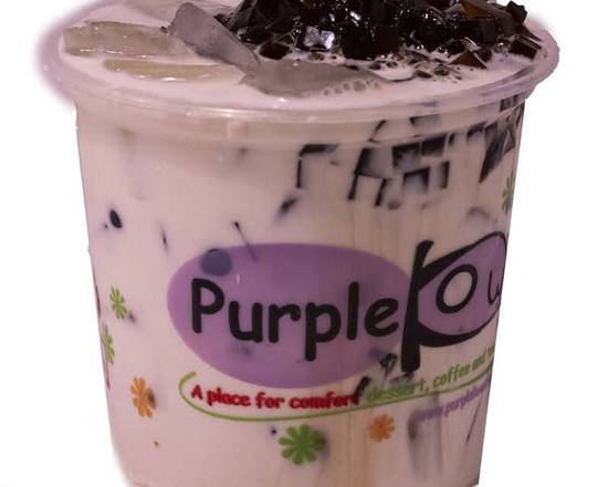 Order Purple Know Iced Milk with Caramel, Grass Jelly, & Boba food online from Purple Kow store, Concord on bringmethat.com