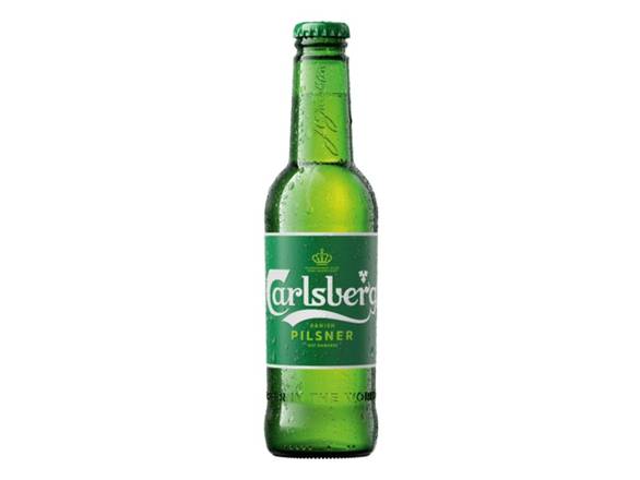 Order Carlsberg Danish Pilsner - 6x 11.2oz Bottles food online from Liquor Cabinet store, Houston on bringmethat.com