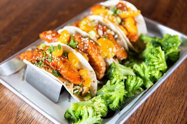 Order General Tso's Mandarin Chicken Tacos food online from The Metropolitan store, North Wales on bringmethat.com
