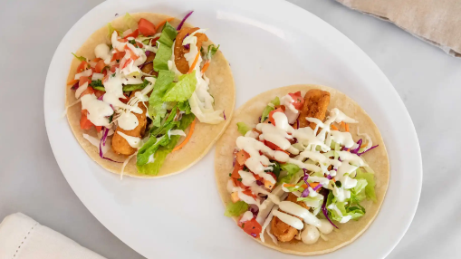 Order Fish Tacos food online from Loving Hut store, Garden Grove on bringmethat.com