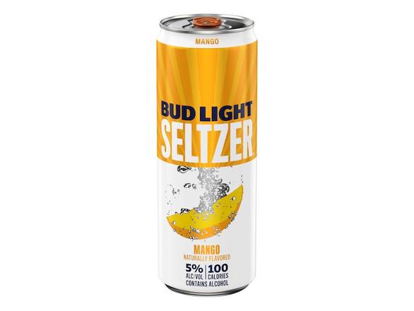 Order Bud Light Seltzer Mango - 25oz Can food online from Shell Beach Liquor & Deli store, Pismo Beach on bringmethat.com