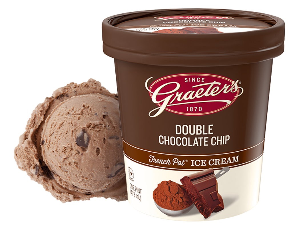 Order Double Chocolate Chip Pint food online from Graeter's Ice Cream store, Louisville on bringmethat.com