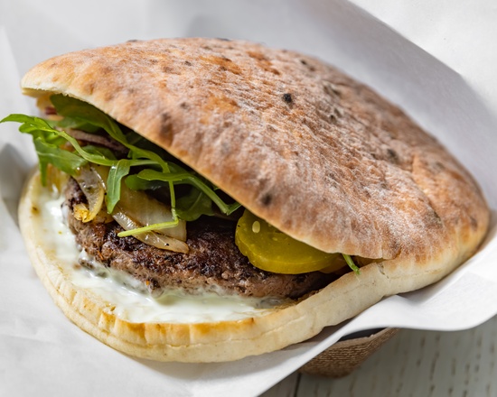 Order Taboonette Beef Burger Pita food online from Taboonette store, New York on bringmethat.com