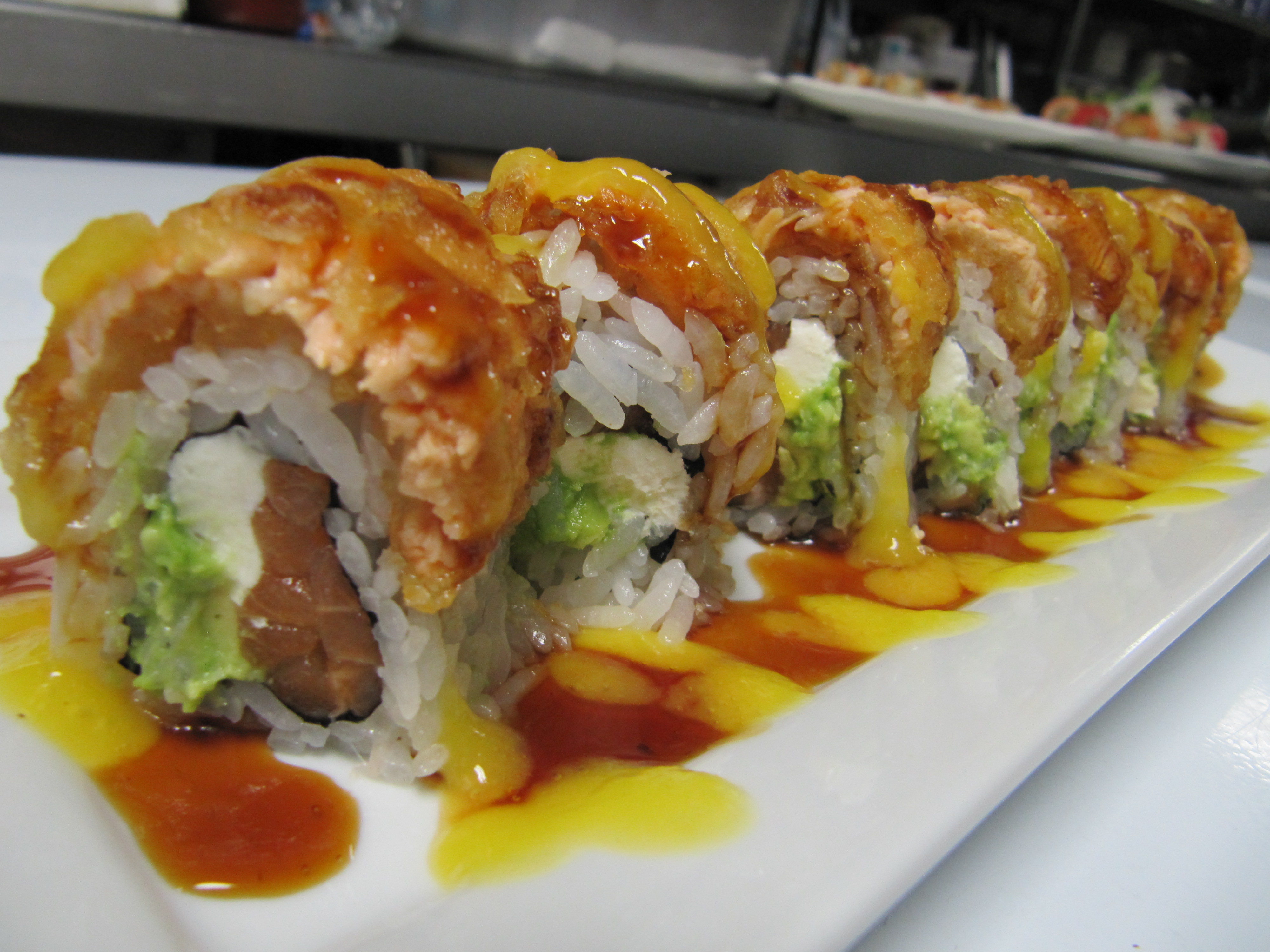 Order Salmon Lover Roll food online from House Modern Sushi store, Mesa on bringmethat.com