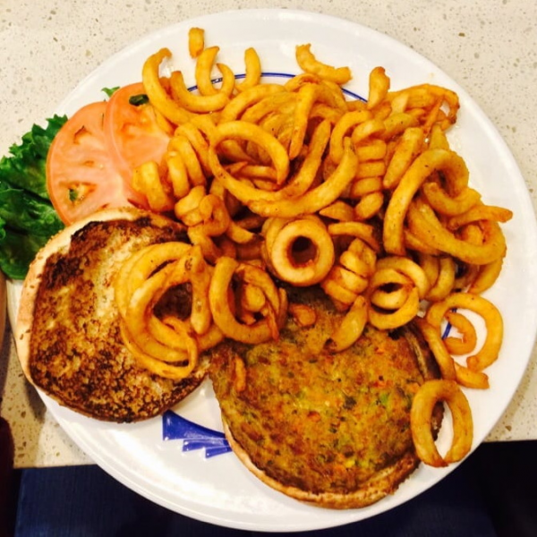 Order Veggie Burger food online from Atlantic Diner store, South Richmond Hill on bringmethat.com