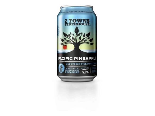 Order 2 Towns Ciderhouse Pacific Pineapple - 12oz Can food online from Prince Liquor store, Torrance on bringmethat.com