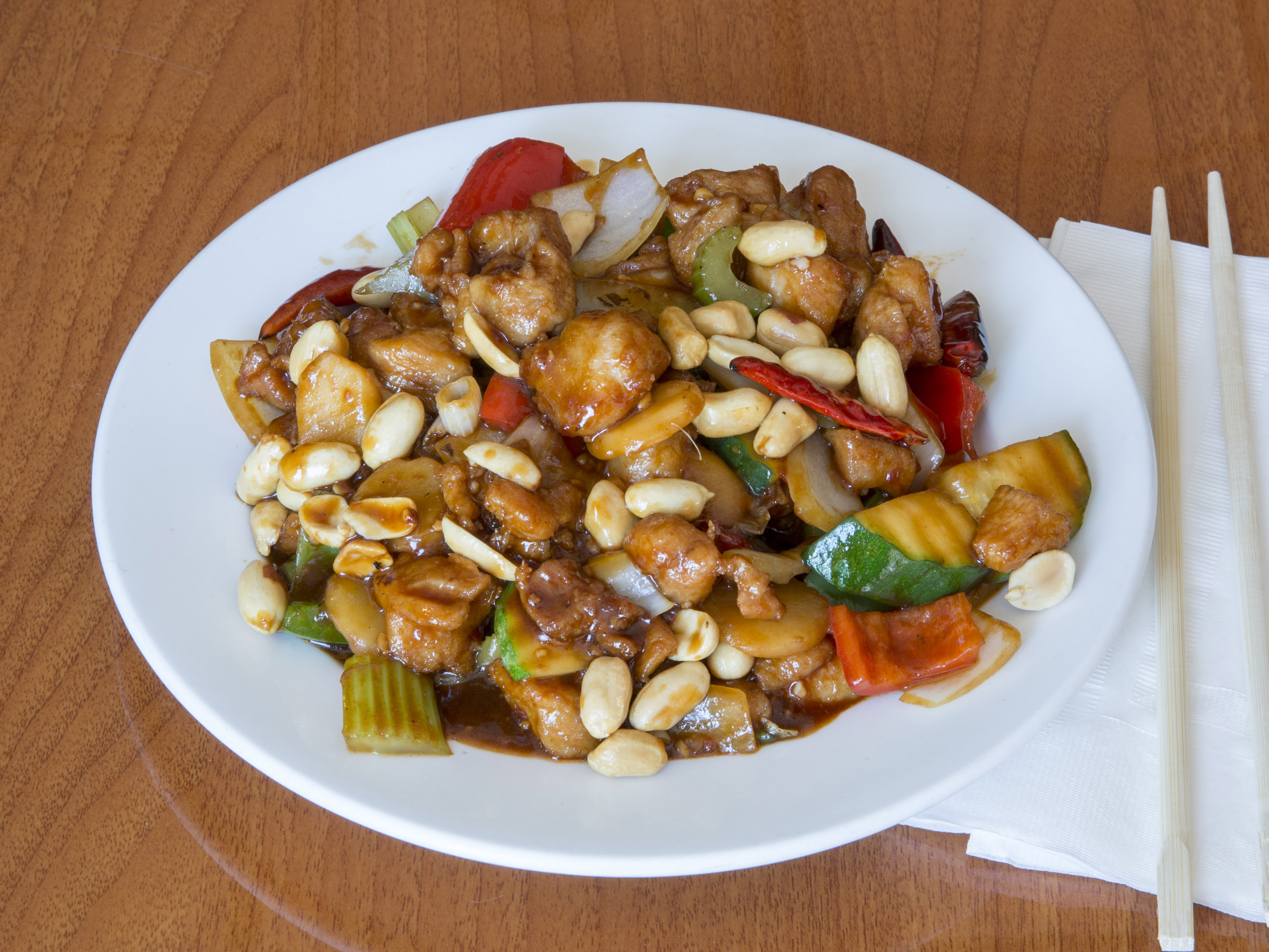 Order 39. Kung Pao Chicken food online from Wok Master store, Pasadena on bringmethat.com