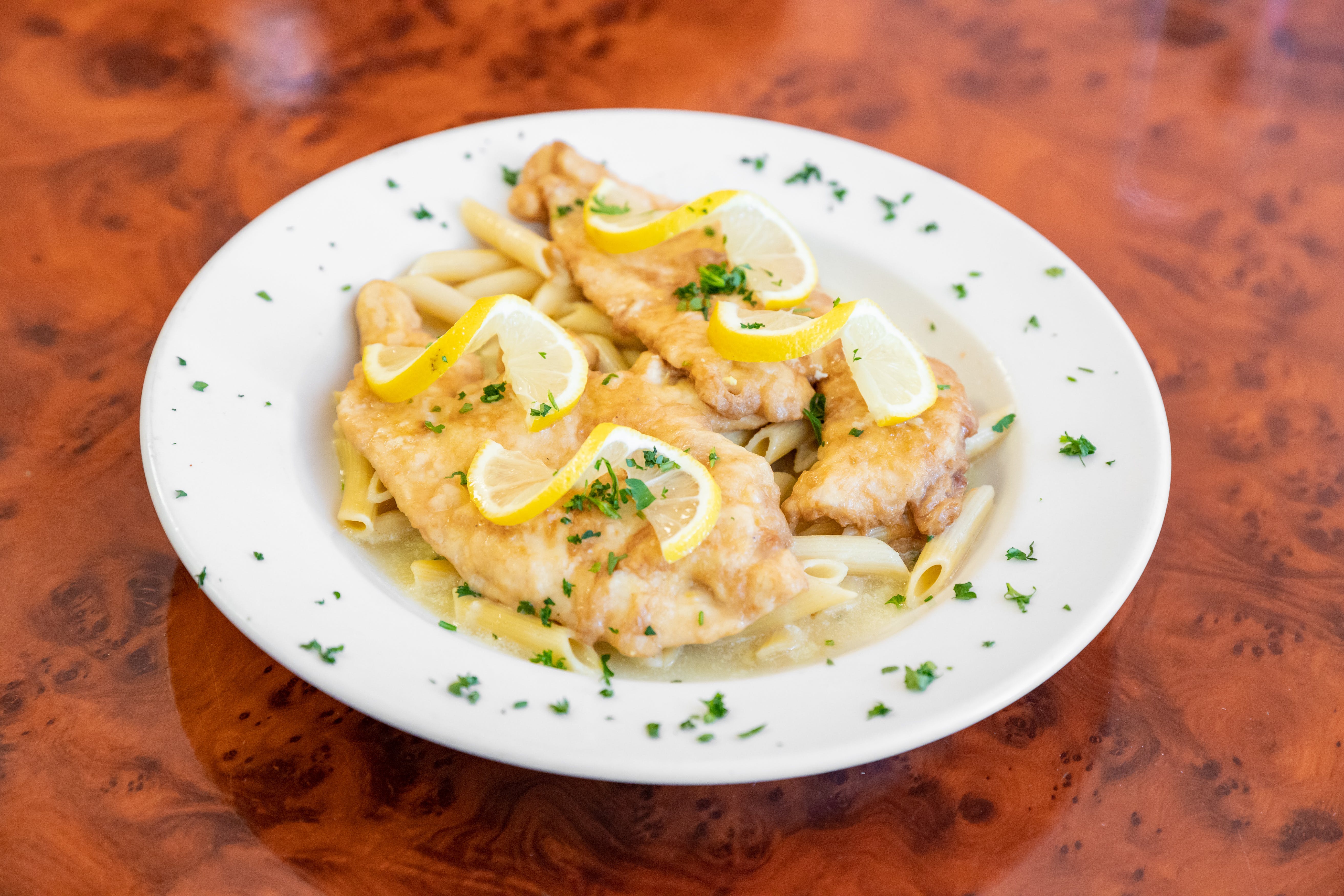 Order Chicken Francese - Serves 4 People food online from Little Italy store, Belvidere on bringmethat.com