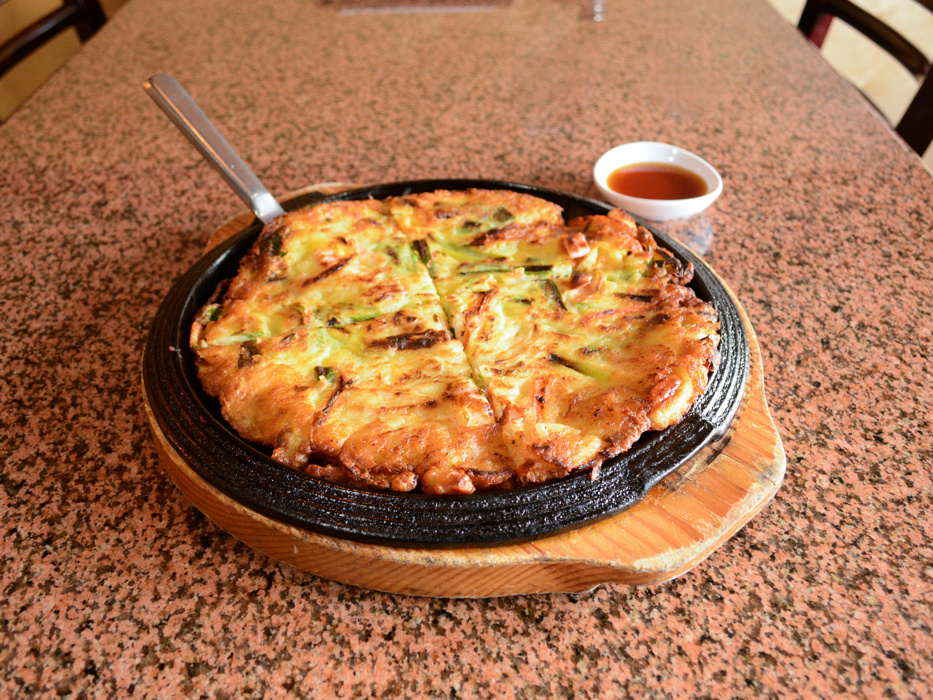 Order A1. Seafood Pancake food online from Wuju Kbbq store, Lynnwood on bringmethat.com