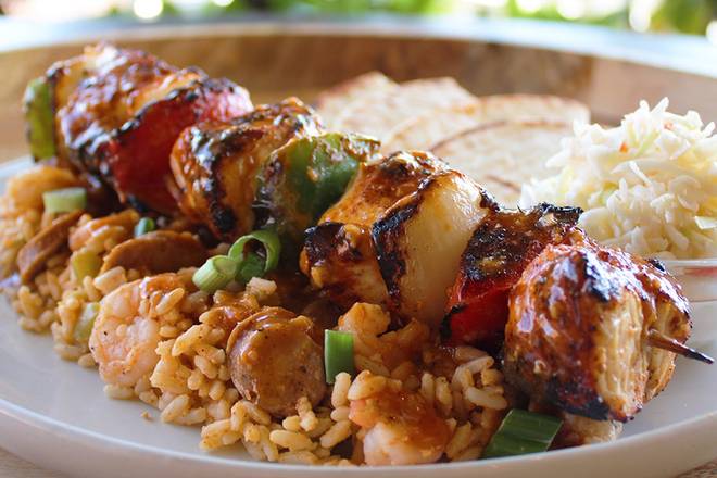 Order Jambalaya Chicken Kabob food online from The Patio store, Orland Park on bringmethat.com