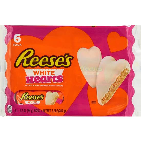 Order Reese Valentines White Peanut Butter Hearts 6pc, 7.2OZ food online from CVS store, WALKERTOWN on bringmethat.com