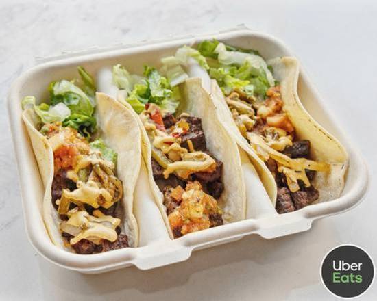 Order Tacos (3 pcs) food online from Guac Time store, Hicksville on bringmethat.com