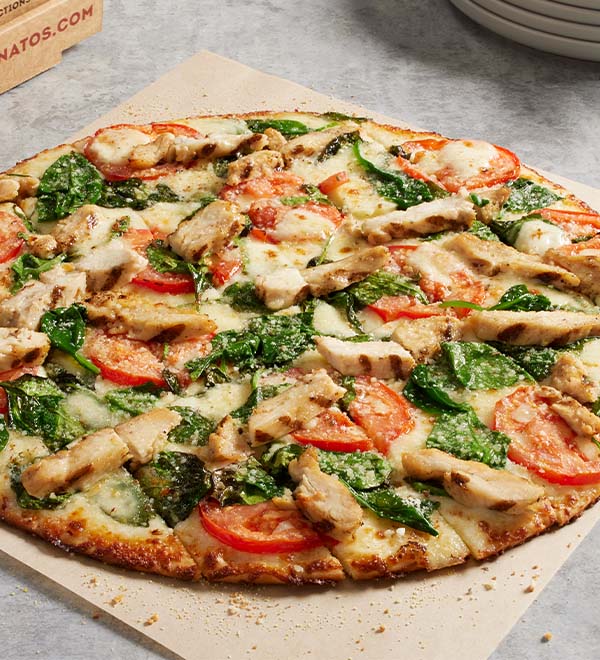 Order Chicken Spinach Mozzarella food online from Donatos Pizza store, Lakewood on bringmethat.com