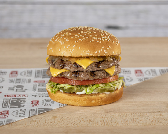 Order Double Char with Cheese food online from The Habit Burger Grill store, Santa Barbara on bringmethat.com