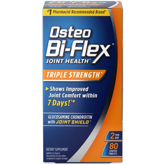 Order Osteo Bi-Flex Joint Health Coated Tablets Triple Strength (80 ct) food online from Rite Aid store, Palm Desert on bringmethat.com