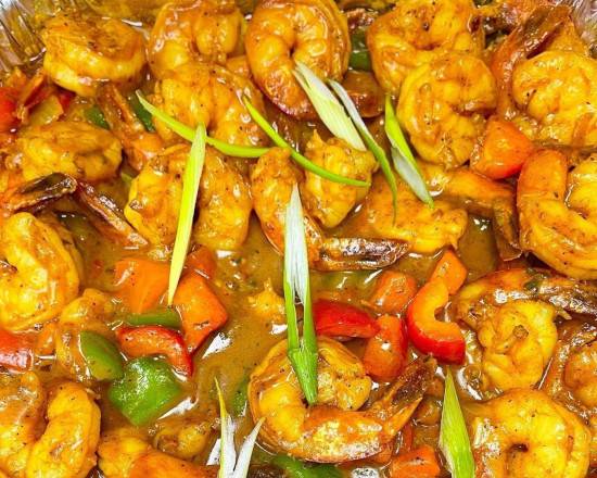 Order Curried Shrimp food online from Hot Spot Jamaican American Cuisine store, Albany on bringmethat.com