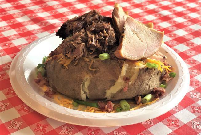 Order Loaded Tater with Double Meat food online from Hog Wild store, Wichita on bringmethat.com