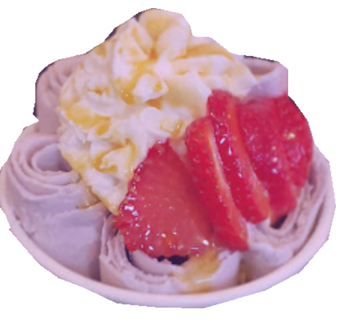 Order 4. Purple Haze Ice Cream Roll food online from Tea & Crepe store, Fargo on bringmethat.com