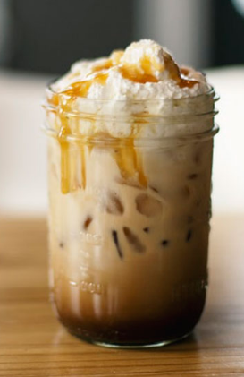 Order Iced Caramel Latte food online from Caffe Bene store, Jackson Heights on bringmethat.com