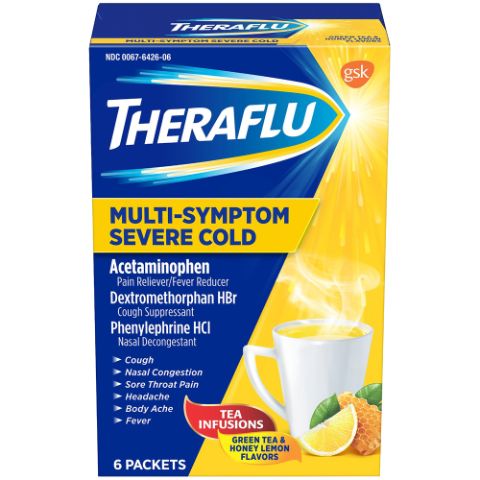 Order Theraflu Multi Symptom Severe Cold TeaInf 6 Count food online from 7-Eleven store, Bulverde on bringmethat.com