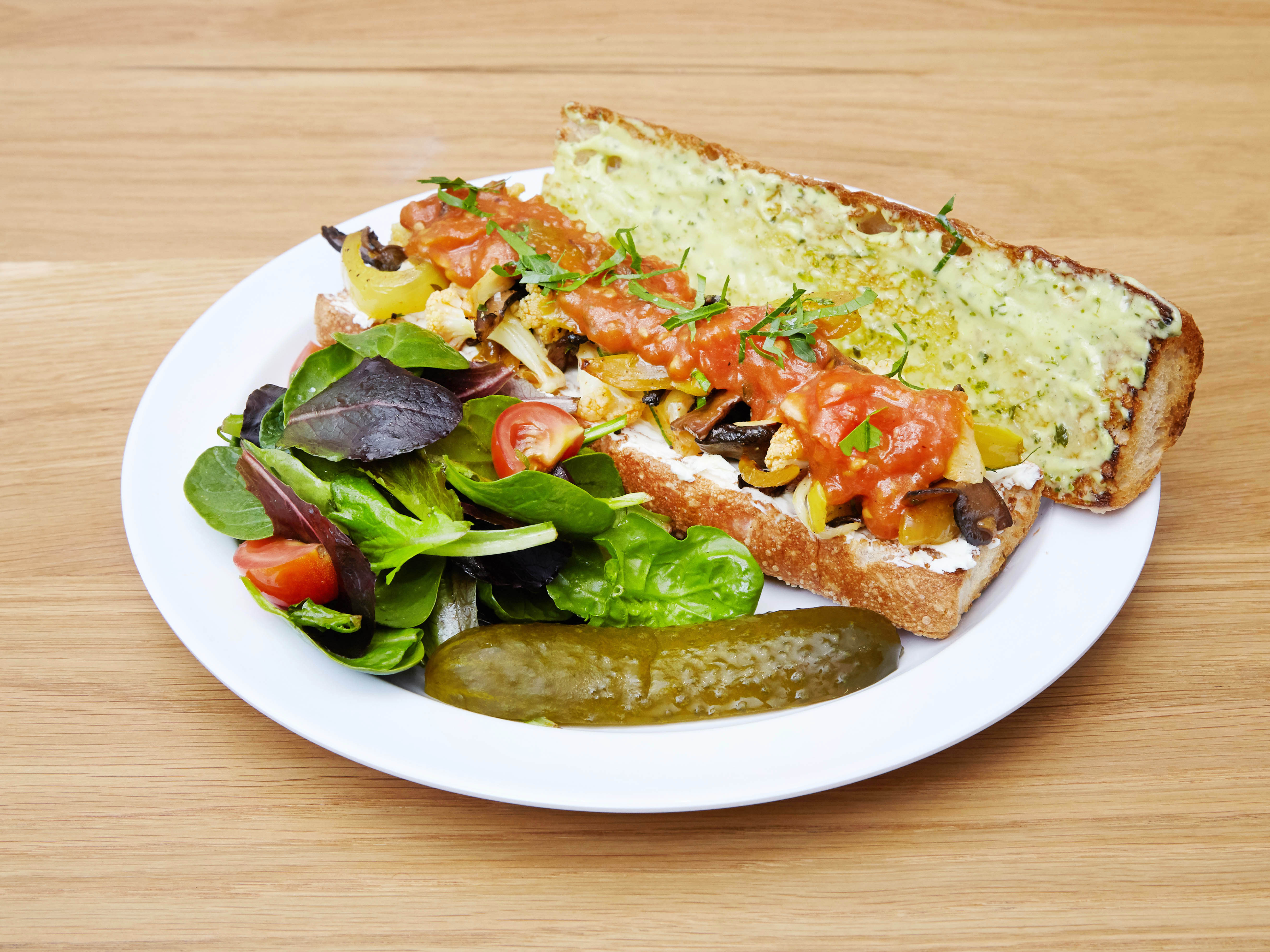 Order Veggie Sandwich food online from Hala Cafe store, Brooklyn on bringmethat.com