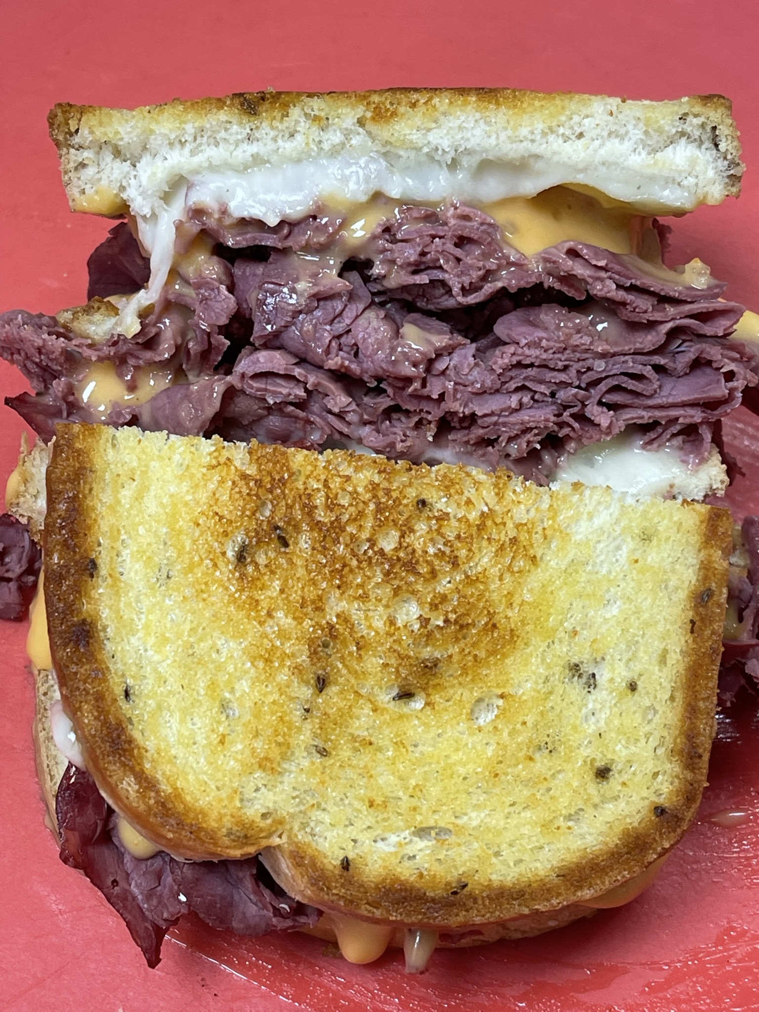 Order Reuben Sandwich food online from Lunch Box store, Dearborn Heights on bringmethat.com