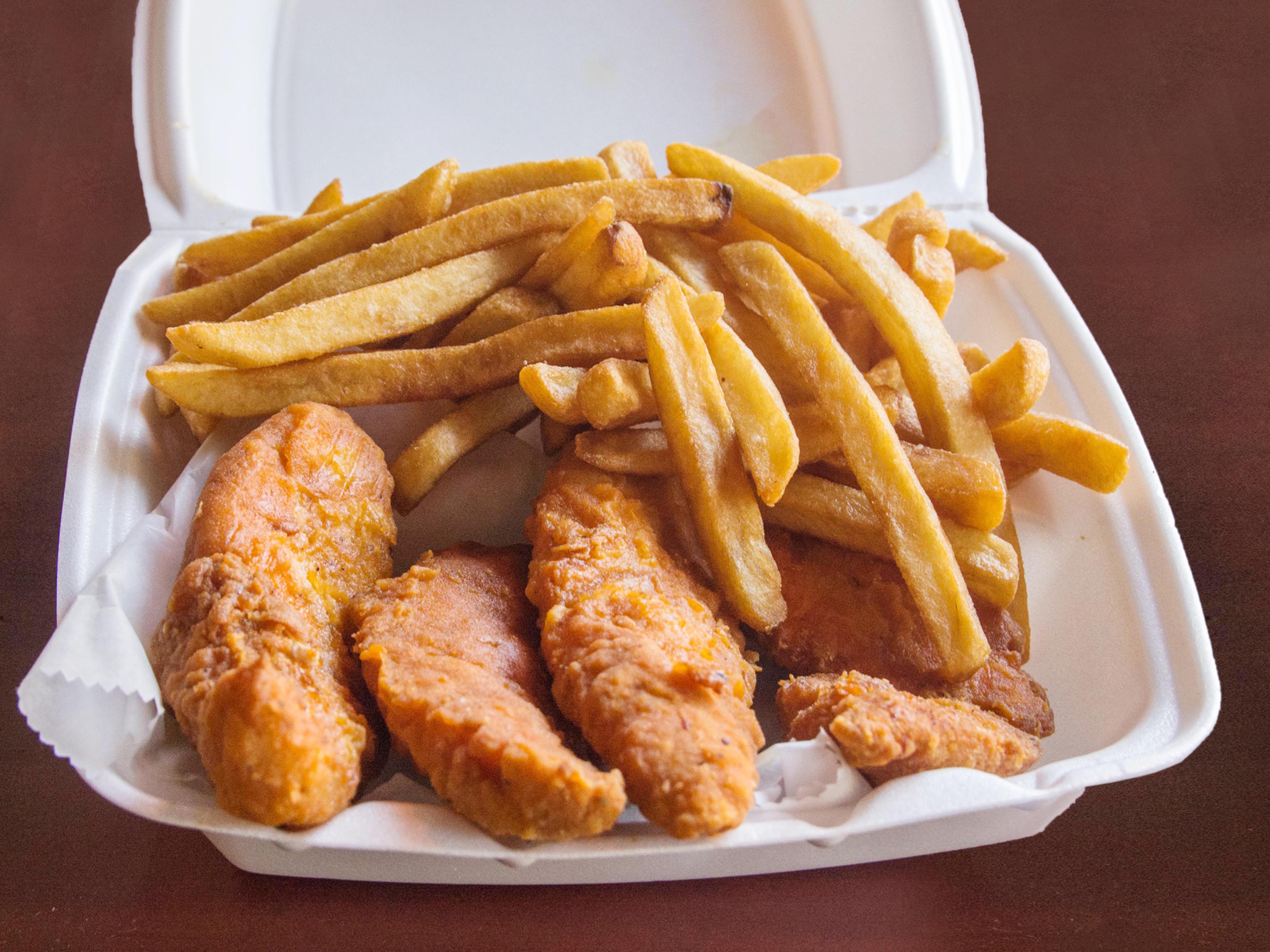 Order 4 Piece Chicken Tender food online from Vasachy Restaurant & Catering store, Baltimore on bringmethat.com