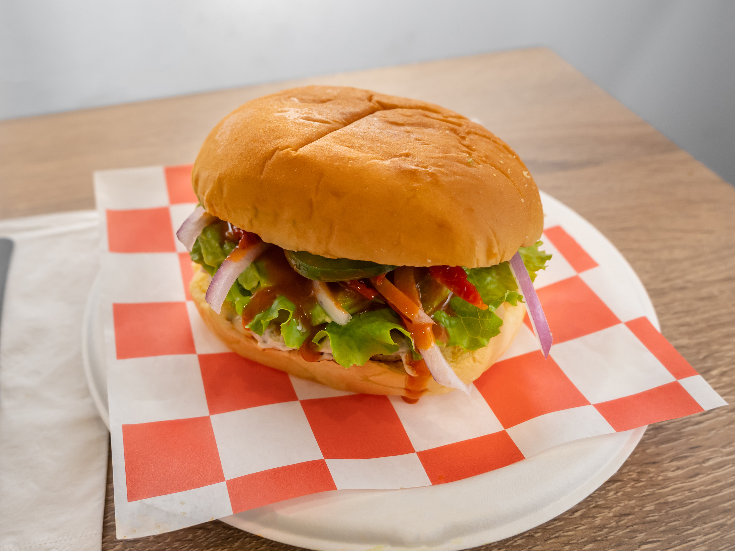 Order Santa Fe Chicken Burger food online from Spot Gourmet Burgers store, Philadelphia on bringmethat.com