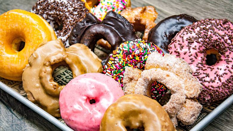 Order Mixed Dozen Regular Donuts food online from Apple Fritter store, San Mateo on bringmethat.com