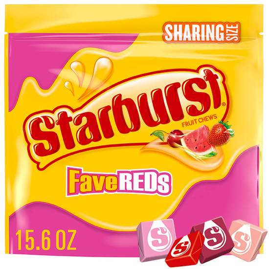 Order STARBURST FaveReds Fruit Chews Chewy Candy, Sharing Size, 15.6 oz Bag food online from CVS store, BEACH PARK on bringmethat.com