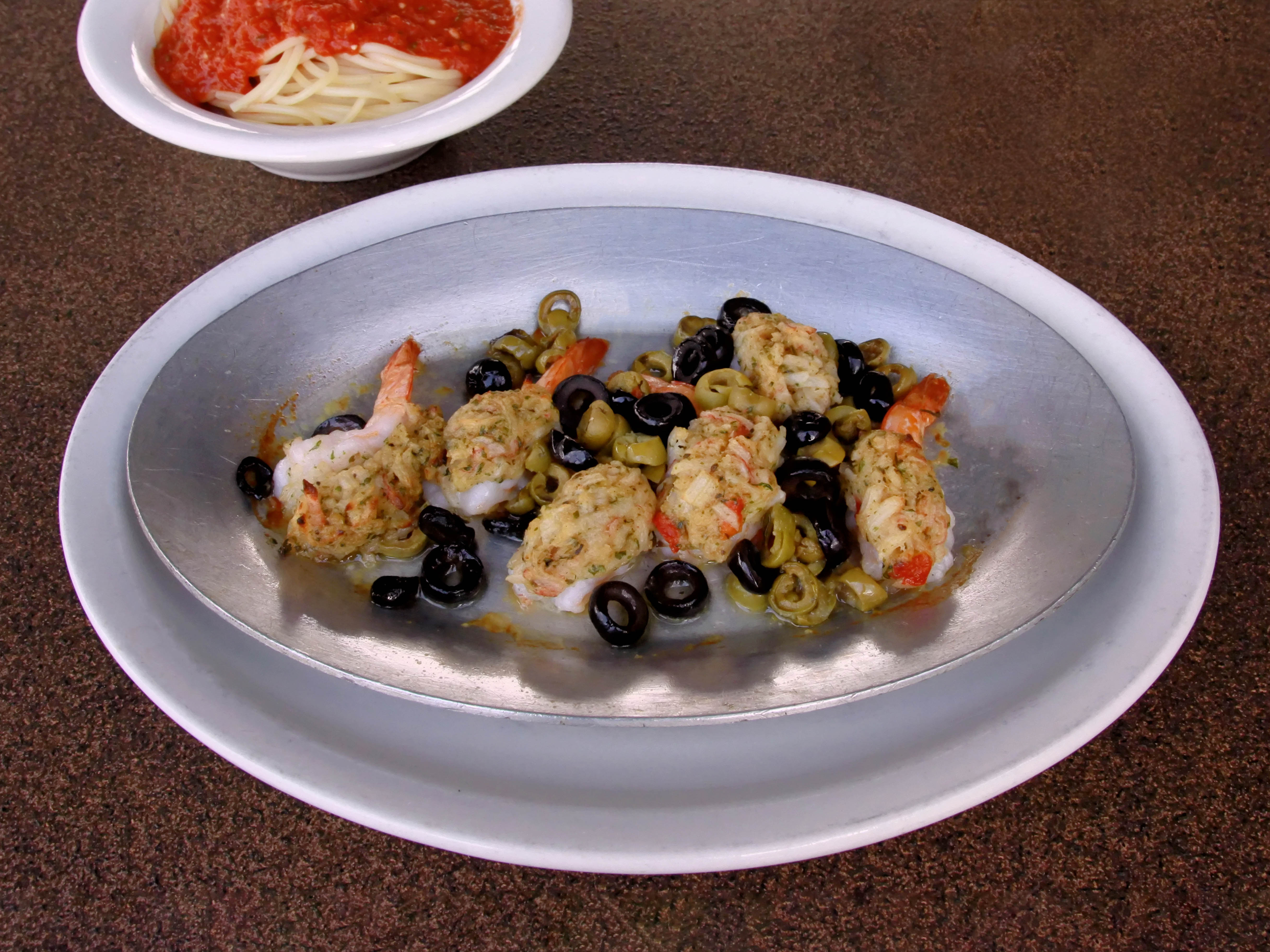 Order Stuffed Shrimp with Crabmeat food online from Othello Italian Restaurant store, Norman on bringmethat.com