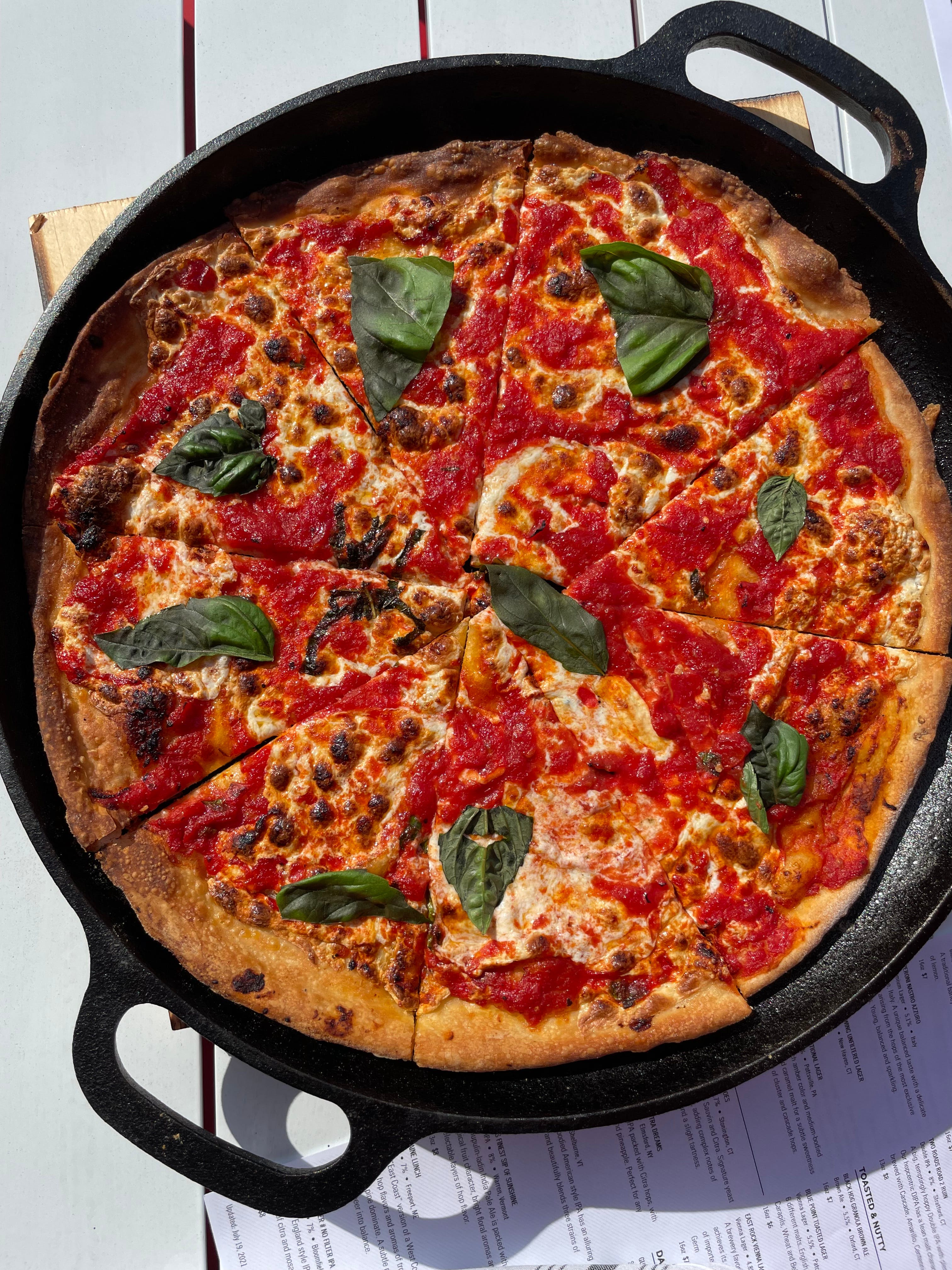Order Cast Iron Chef Cheese Pizza - 12" food online from Cast Iron Chef Kitchen & Bar store, Milford on bringmethat.com