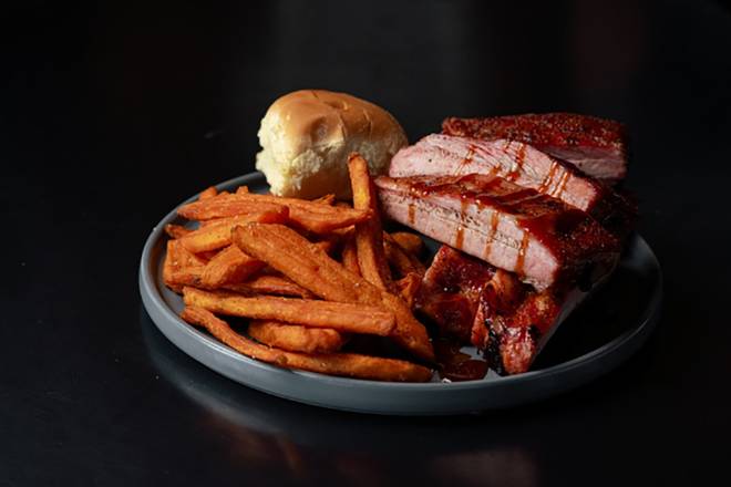 Order Half Rack Plate With Side food online from R&R Barbeque store, South Jordan on bringmethat.com