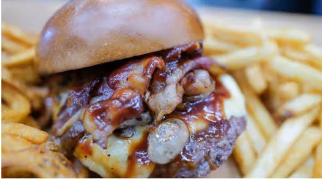 Order BBQ Mushroom Burger food online from Regal Deli store, Whitman on bringmethat.com