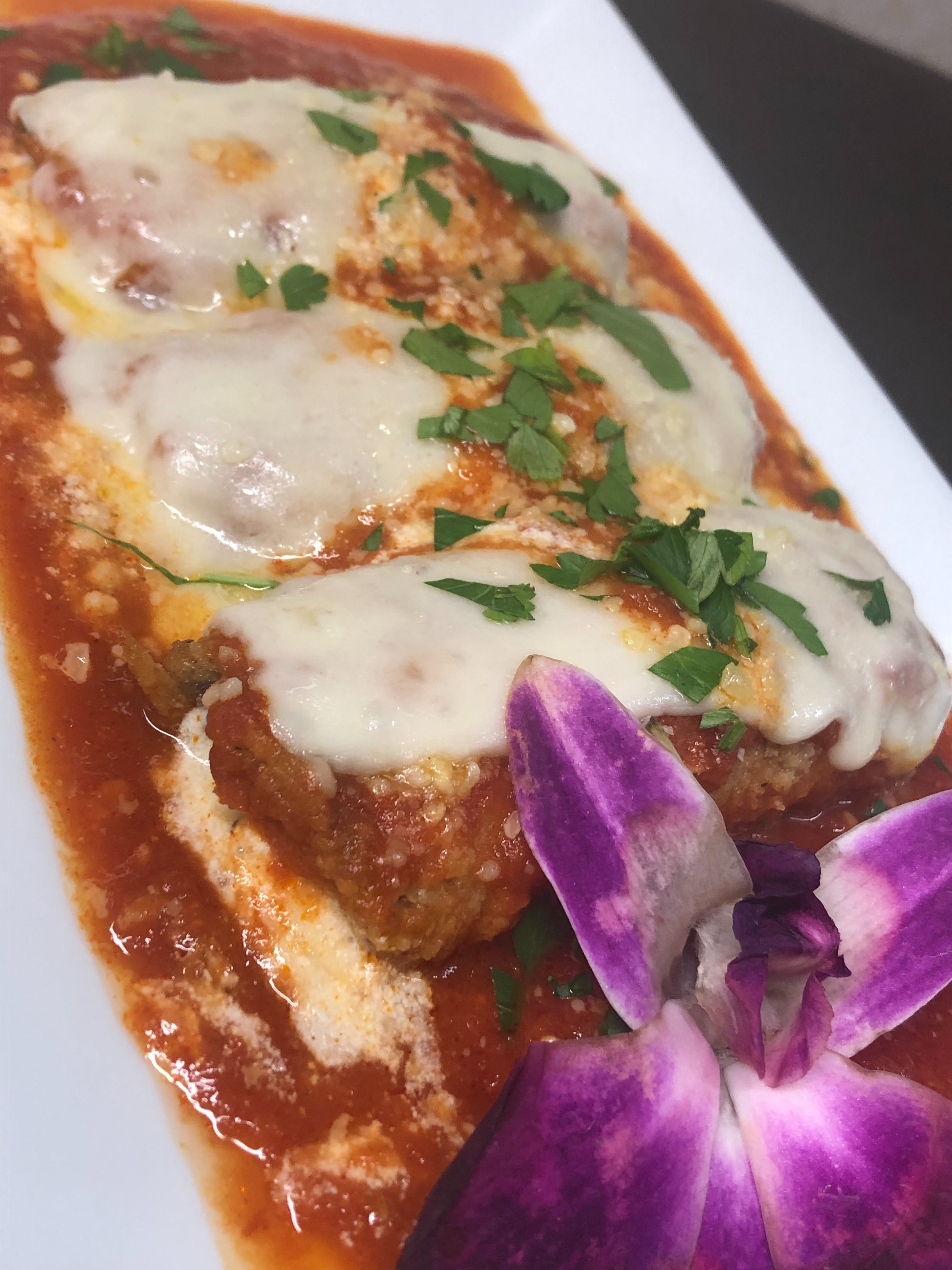 Order Eggplant Rollatini with Tikka Sauce food online from i2i Indian Italian Fusion store, Boonton on bringmethat.com