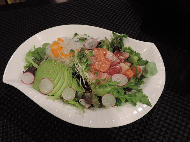 Order B4. Sashimi Salad food online from Icho Izakaya Fusion Cuisine store, Temple City on bringmethat.com