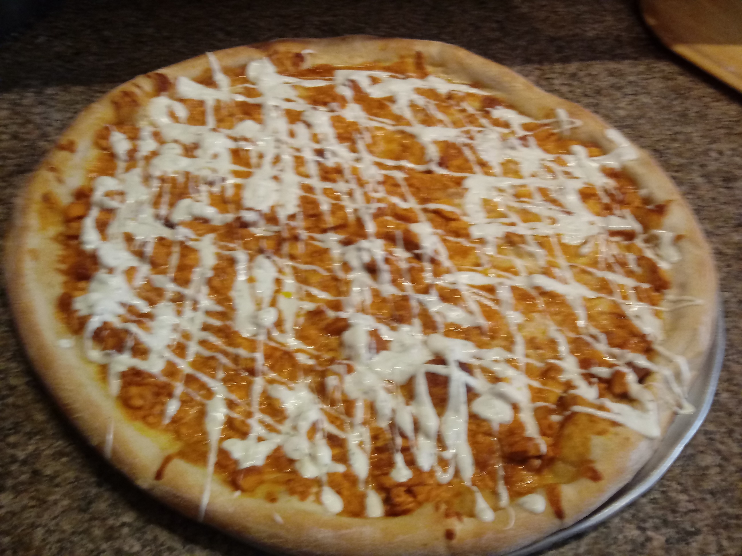 Order Buffalo Chicken Pizza food online from Franklin pizza store, Brooklyn on bringmethat.com