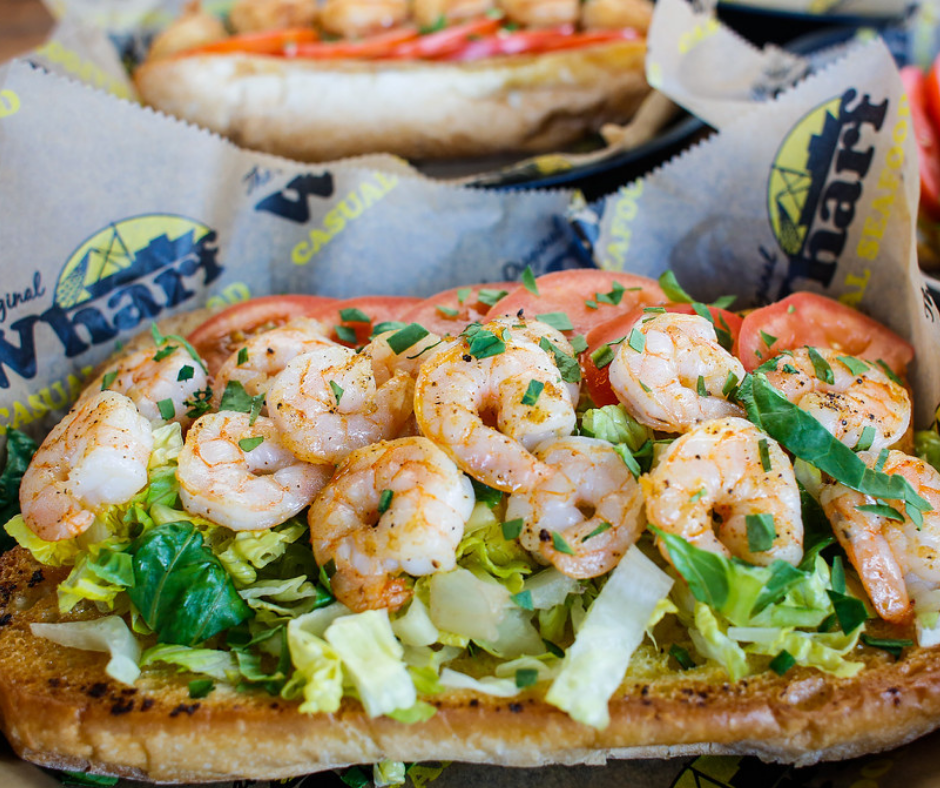 Order Shrimp Po Boy food online from Wharf Casual Seafood Dothan store, Dothan on bringmethat.com