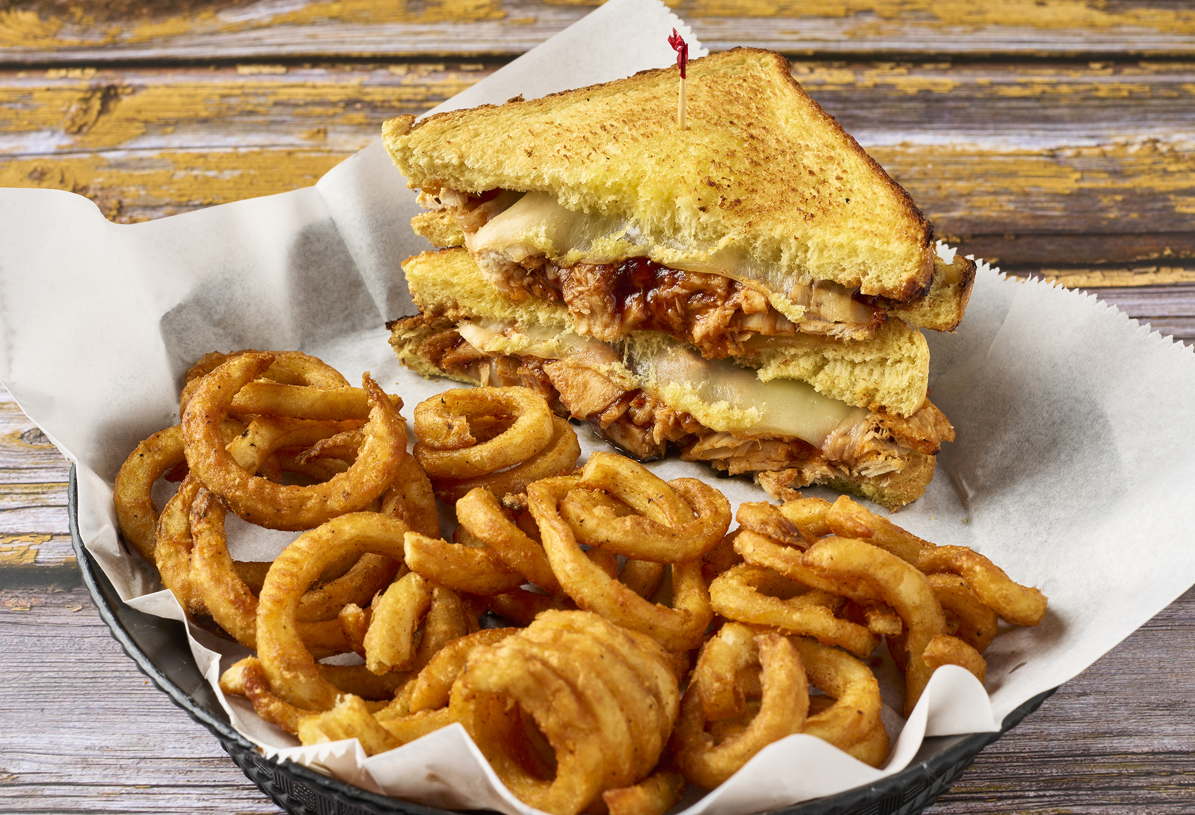 Order Pulled BBQ Chicken Sandwich food online from The Axe Bar store, Champaign on bringmethat.com