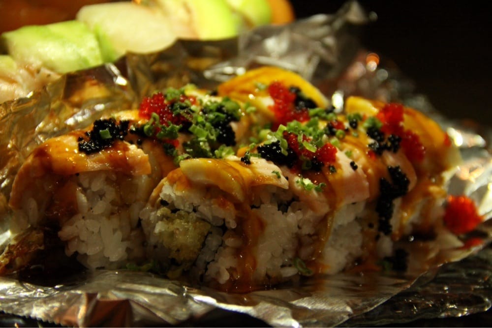 Order S5. Flaming Dragon Roll food online from 5th Ave Sushi store, Arlington Heights on bringmethat.com