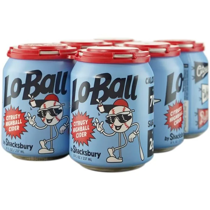 Order Lo Ball Shacksbury Citrusy Cider 6 Pack Cans food online from Mirage Wine & Liquor store, Palm Springs on bringmethat.com