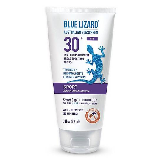 Order Blue Lizard® Sport 3 fl. oz. Mineral-Based Australian Sunscreen SPF 30+ food online from Bed Bath &Amp; Beyond store, San Luis Obispo on bringmethat.com